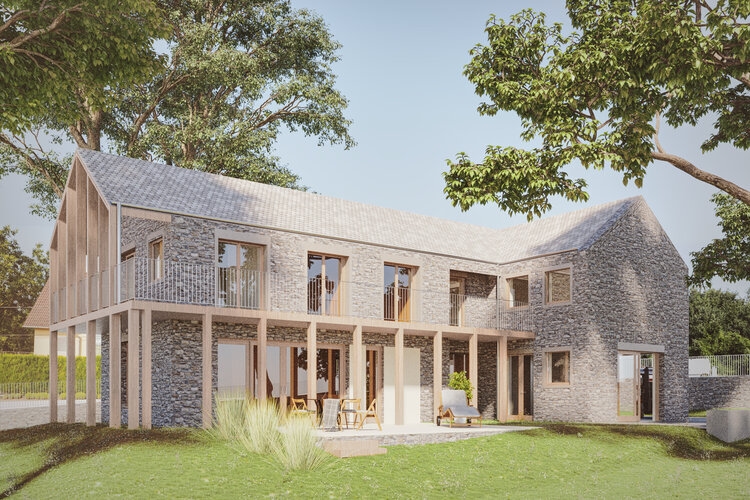 Equinox designed and built this residence and sculptor's workshop in Tihany, Hungary.