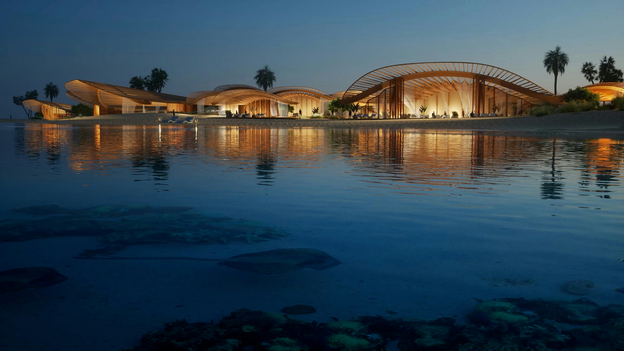 The Equinox Founding Partners supported Foster+Partners in developing the sustainability concept for the Coral Bloom Resort masterplan on Shurayrah Island.